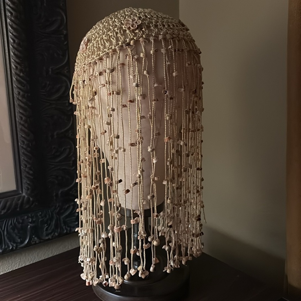 Vintage cowrie headpiece disco era Coachella headpiece headwear hairpiece - Picture 4 of 7